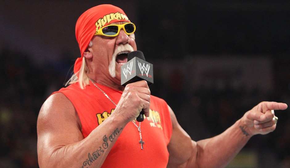 Hulk Hogan being advertised for the WWE's Crown Jewel event
