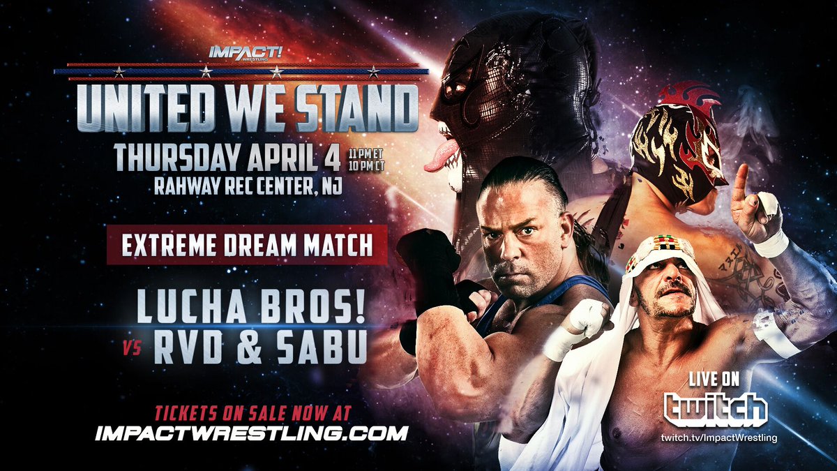 Sabu Vs Rvd Impact announces Pentagon & Fenix vs. RVD & Sabu in New Jersey