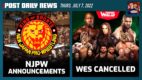 NJPW on Cheering Return & STARDOM, WES cancels show | POST News 7/7