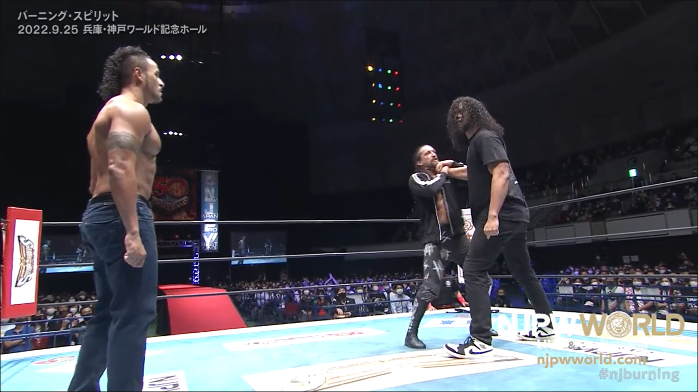 Hikuleo turns on Jay White, realigns with Tama Tonga at NJPW Burning