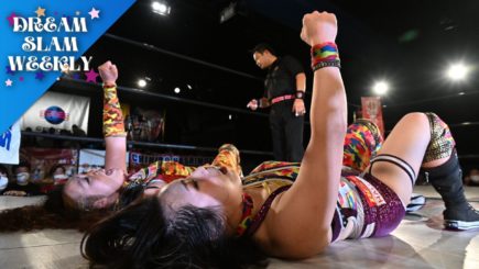 Reiwa ULTEMA Powers (Hiroyo Matsumoto & Dash Chisako) defeat TEAM 200KG!! (c) Sendai Girls