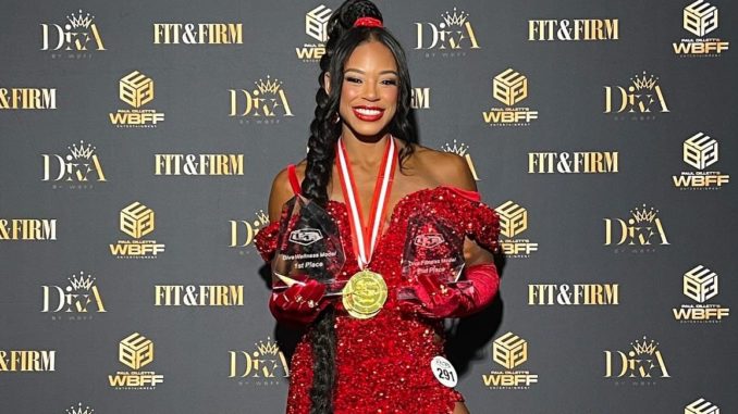 Bianca Belair locations 1st in Wellness, 2nd in Health in WBFF bodybuilding competitors