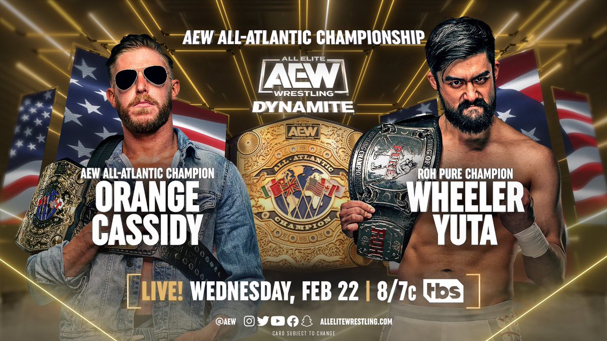 Orange Cassidy to defend AEW All-Atlantic Championship against Wheeler Yuta on Dynamite