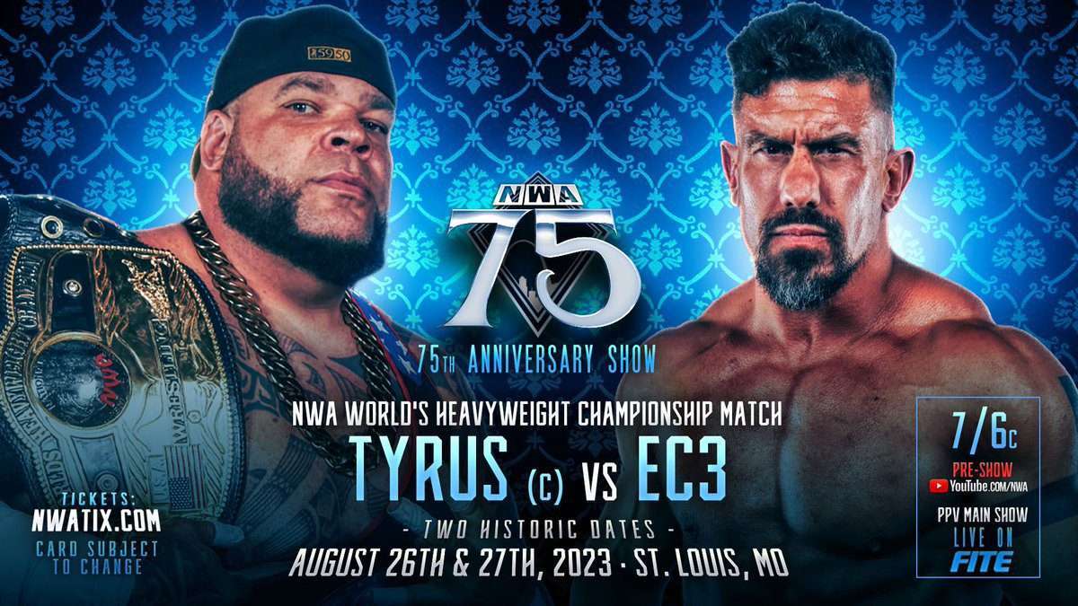 Tyrus wants match vs. EC3 at NWA 75 to be Bull Rope match, Tyrus to