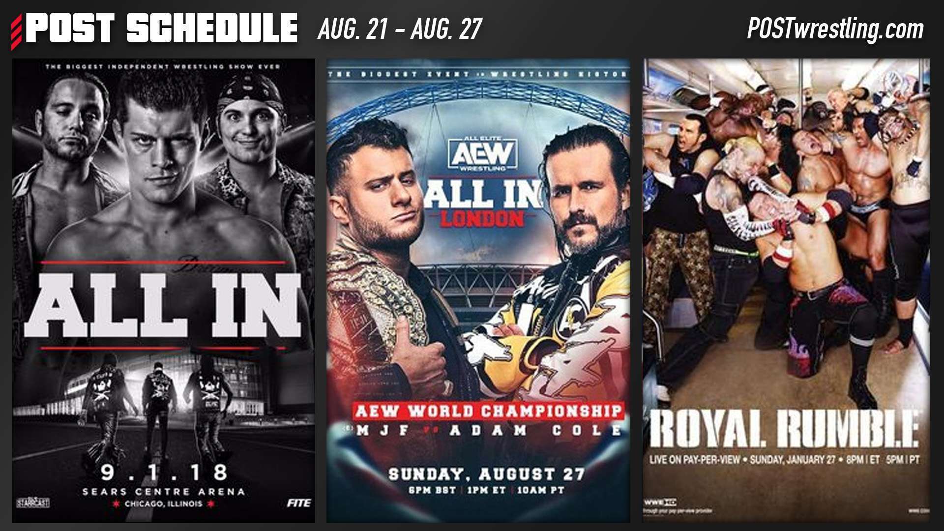 POST SCHEDULE: All In, Royal Rumble 2008, All In '18 review