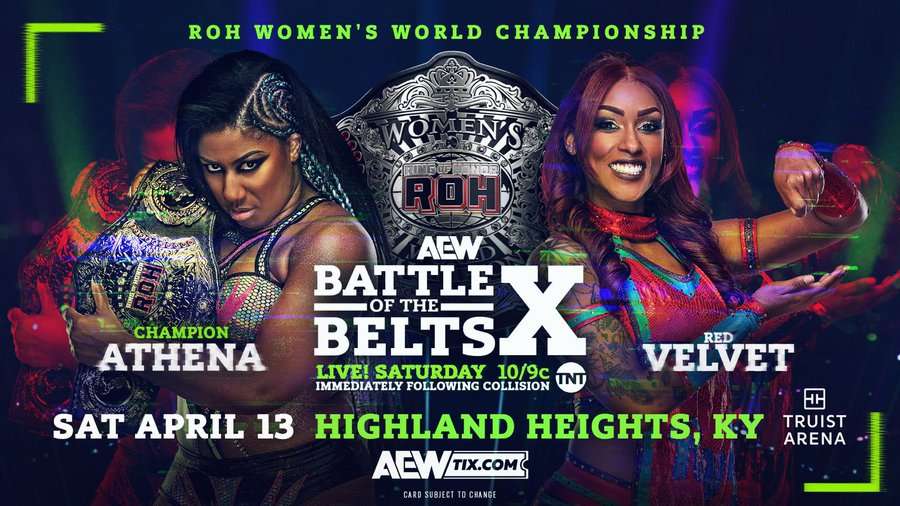AEW Battle of the Belts X Athena vs. Red Velvet, Strong vs. Romero