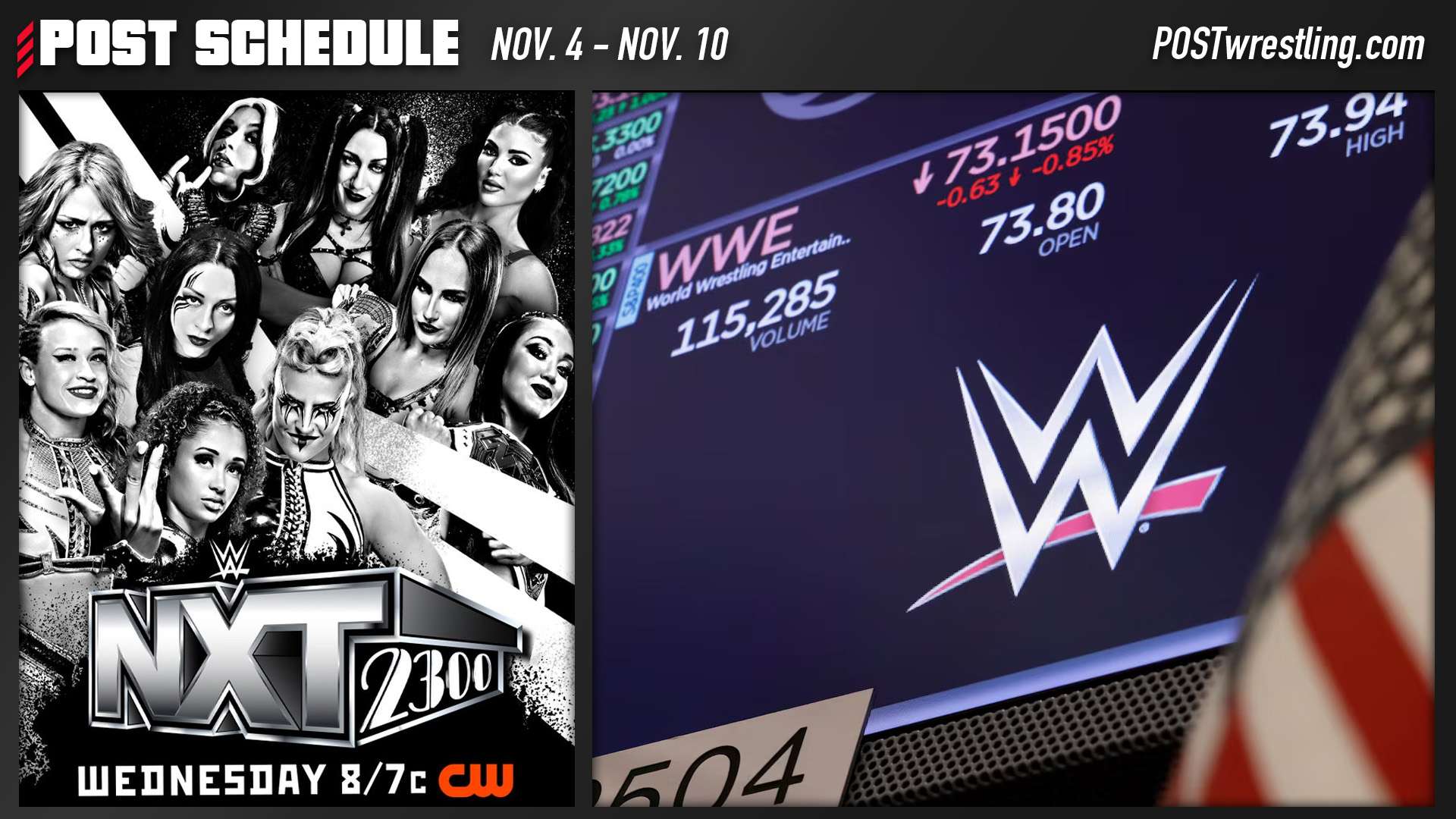 POST SCHEDULE NXT 2300, TKO Q3 Earnings, NJPW Power Struggle