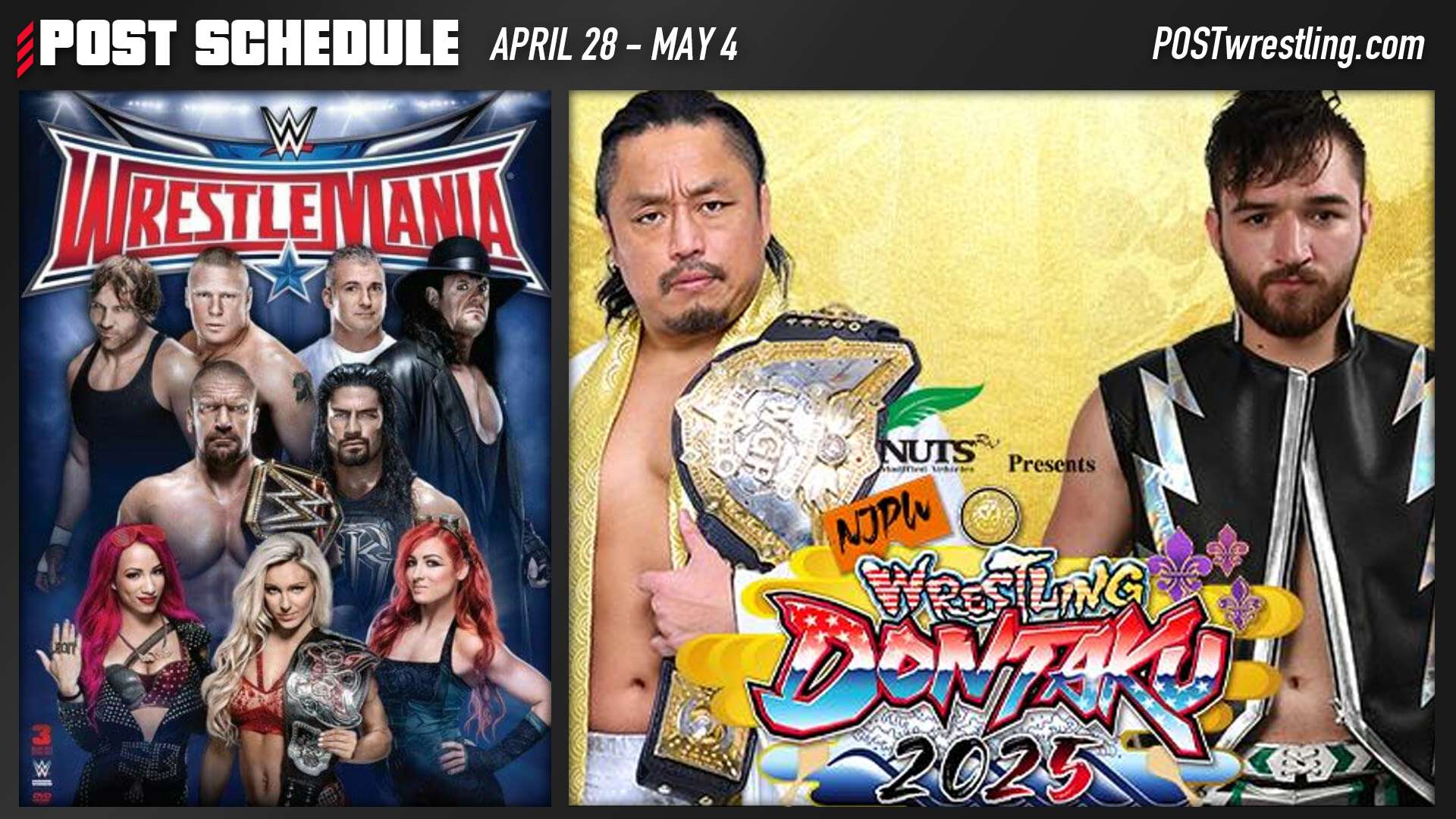 POST SCHEDULE: WrestleMania 32, Wrestling Dontaku, Damian Abraham