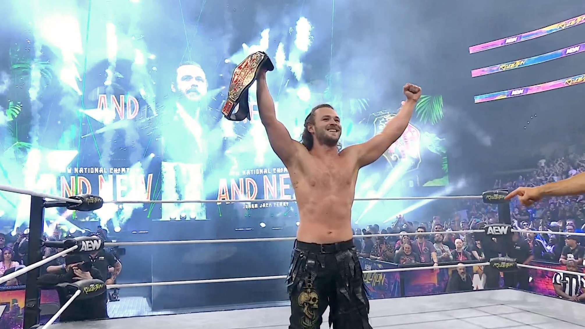 Jack Perry wins AEW National Title in battle royal spanning Zero Hour and Revolution main card