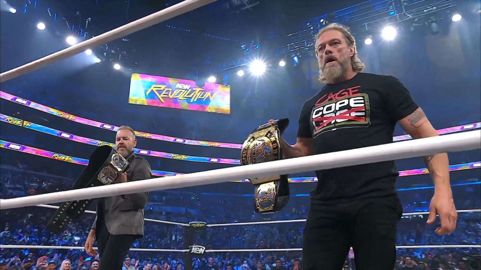 Cope & Cage return following FTR’s win over Young Bucks in AEW Revolution PPV opener