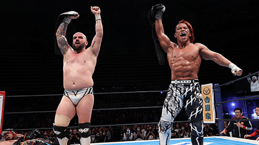 Taiji Ishimori & Robbie win the IWGP Jr. Heavyweight tag titles from Ichiban Sweet Boys