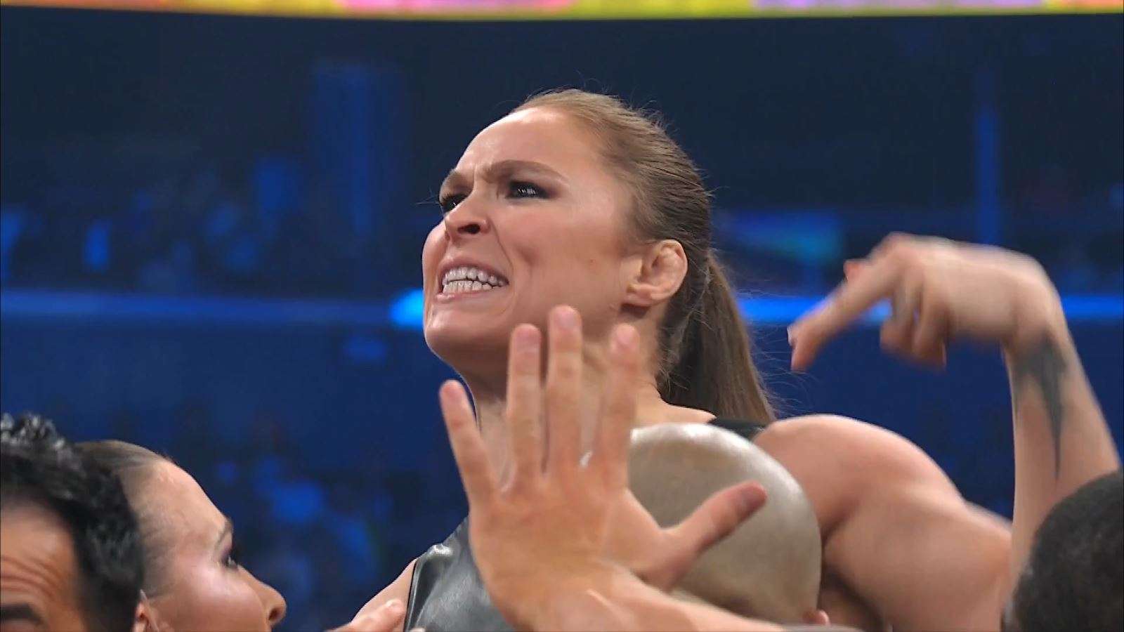 Ronda Rousey appears at AEW Revolution, goes face-to-face with Toni Storm following win over Marina Shafir