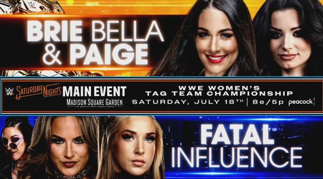 Danhausen vs. JD McDonagh and Brie Bella & Paige vs. Fatal Influence announced for WWE Saturday Night's Main Event - POST Wrestling, News, Reviews
