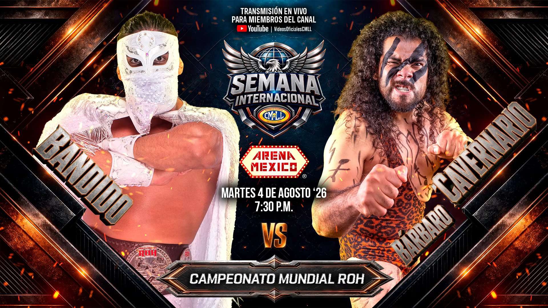 CMLL no longer listing Bandido vs. Bárbaro Cavernario as a title match for Semana Internacional - POST Wrestling, News, Reviews